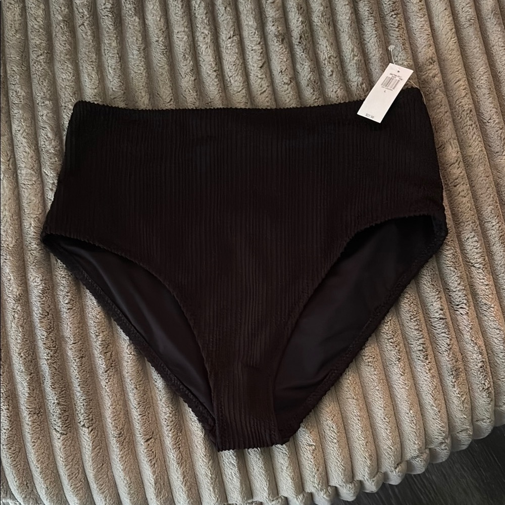 Old Navy Black Ribbed Bikini Bottoms